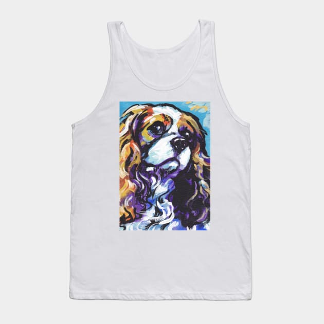 cavalier king charles spaniel Dog Bright colorful pop dog art Tank Top by bentnotbroken11